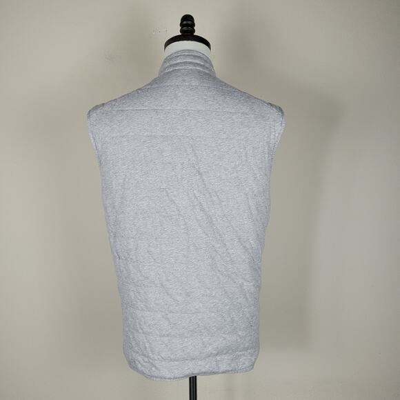Polo Ralph Lauren Vest Mens Medium Gray Quilted Zip Casual Preppy Mock Collar - Picture 5 of 12